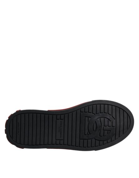 Red Black Leopard Cotton Men Low Top Sneakers Shoes - Image 8