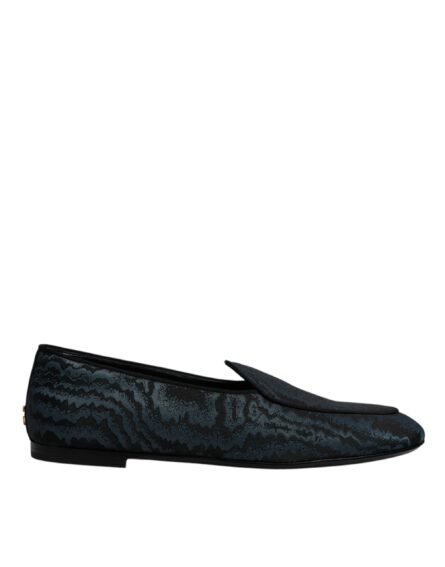 Blue Black Flats Men Loafers Dress Shoes - Image 6