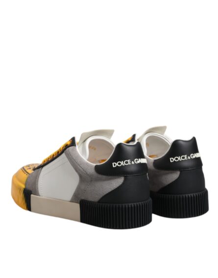 Multicolor Leather DNA Low Top Sneakers Shoes - Image 4