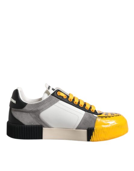 Multicolor Leather DNA Low Top Sneakers Shoes - Image 6