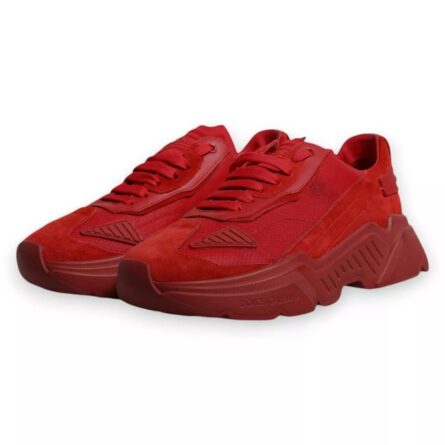 Red Leather Daymaster Low Top Sneakers Shoes - Image 2