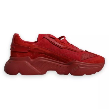 Red Leather Daymaster Low Top Sneakers Shoes - Image 4