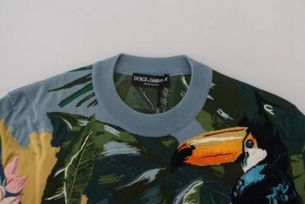 Jungle Wool Silk Pullover Logo Sweater - Image 3