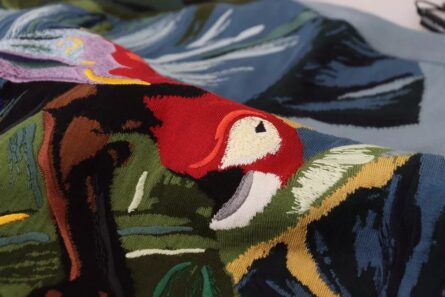 Jungle Wool Silk Pullover Logo Sweater - Image 8