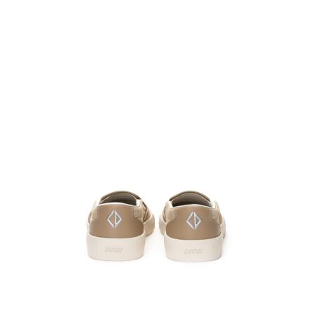 Beige Leather Slip-On Loafers - Image 3