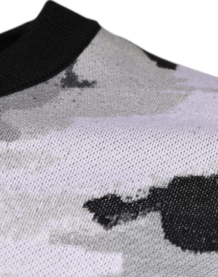 Multicolor Camouflage Crew Neck Men Pullover Sweater - Image 4