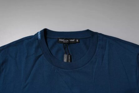 Blue Crown Bee Cotton Men Crew Neck T-shirt - Image 5