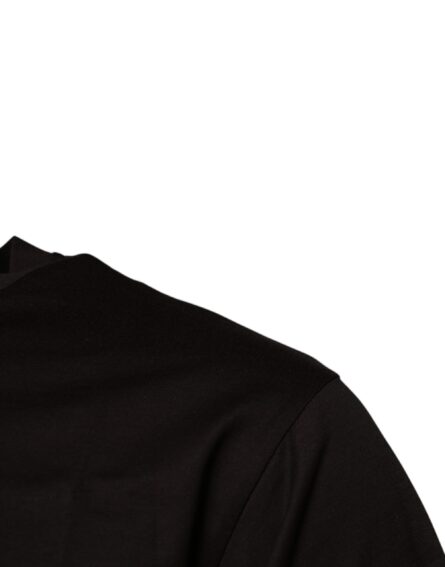 Dark Brown Logo Cotton Crew Neck T-shirt - Image 3