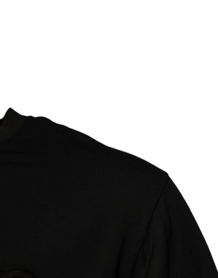 Black DG Logo Cotton Crew Neck T-shirt - Image 3