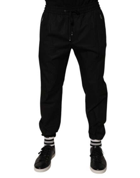 Black Cotton Men Jogger Sweatpants Pants - Image 2