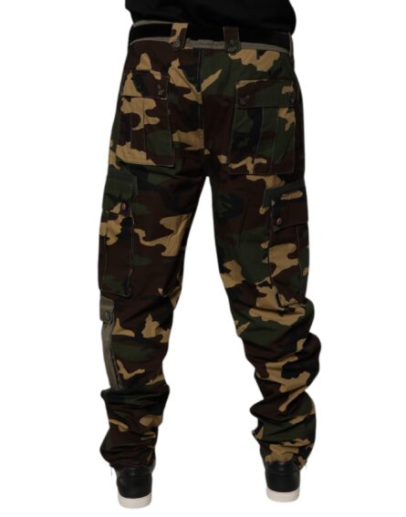 Multicolor Patchwork Camouflage Cargo Pants - Image 4