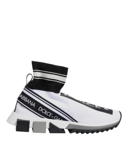 White Black Sorrento Socks Sneakers Shoes - Image 7