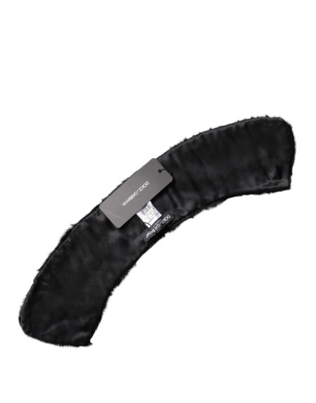Black Lamb Fur Collar Women Neck Wrap Scarf - Image 2