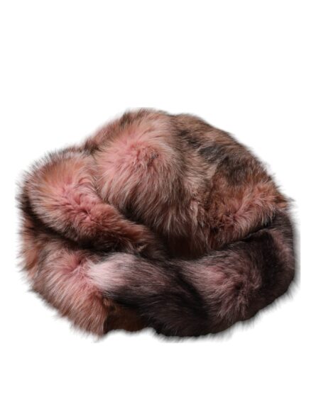 Pink Frost Fox Fur Neck Warmer Winter Scarf - Image 3