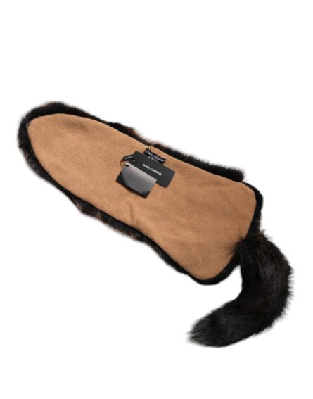 Brown Red Fox Fur Neck Warmer Winter Scarf - Image 2