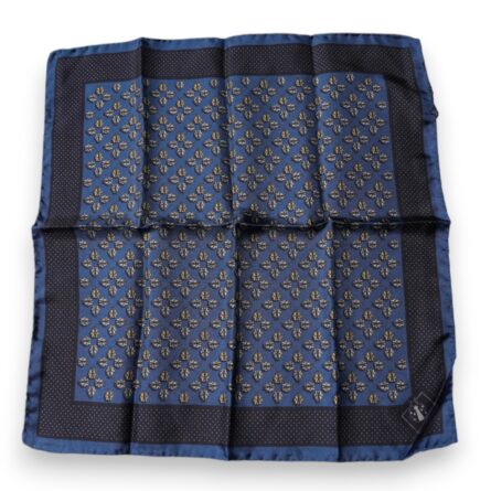 Blue Lady Bug Silk Square Handkerchief Scarf - Image 3