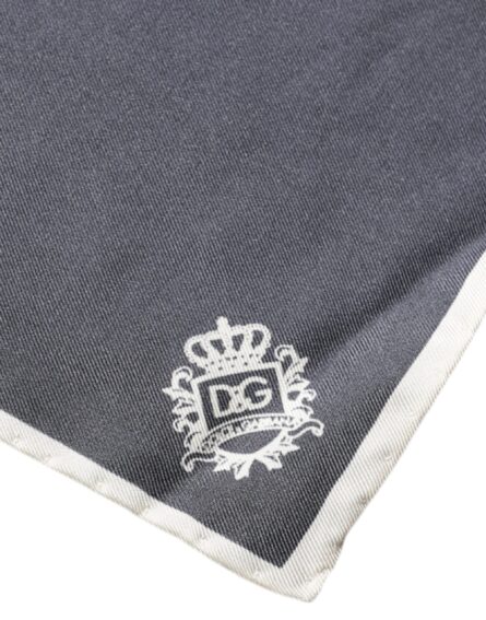Gray Crown Logo Square Handkerchief Scarf - Image 5