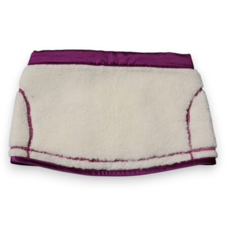 White Purple Cashmere Fleece Neck Warmer Scarf - Image 5