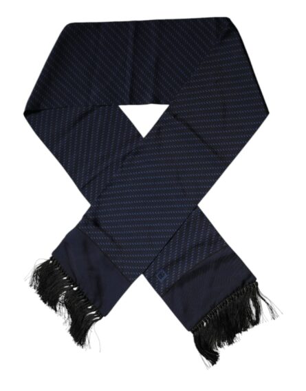 Dark Blue Fantasy Fringes Neck Wrap Scarf - Image 3