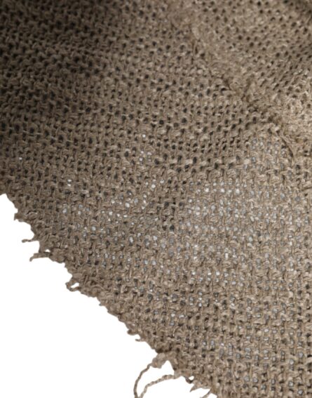 Beige Linen Wide Brim Bucket Hat - Image 5