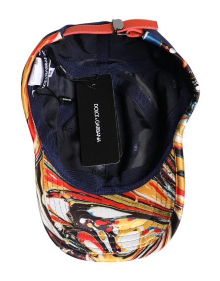 Blue Cotton 6 Panels Baseball Cap - Image 7