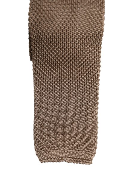 Brown Silk Adjustable Necktie Tie - Image 3