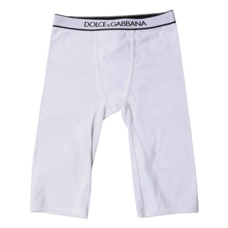 White Logo Cotton Cropped Tights Underwear - Image 3