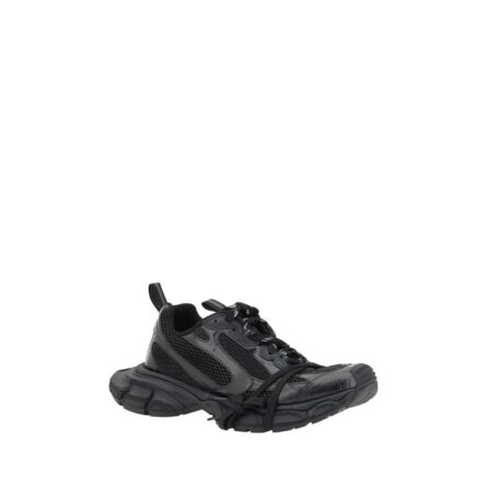 Black Polyethylene Athletic Sneakers - Image 2