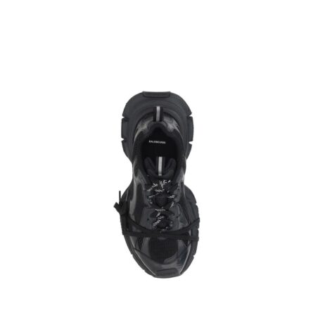 Black Polyethylene Athletic Sneakers - Image 4