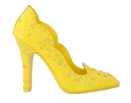 Yellow Crystal Heels CINDERELLA Shoes - Image 3