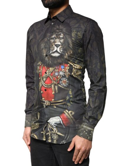 Black Royal Pet Portrait GOLD Dress Shirt - Image 3