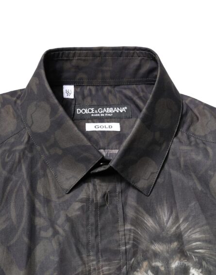 Black Royal Pet Portrait GOLD Dress Shirt - Image 5