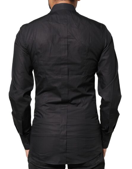 Black GOLD Cross Embellished Men Dress Shirt - Image 4