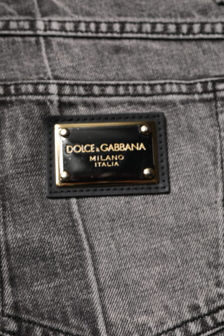 Two Tone Gray Cotton Denim Jeans - Image 6