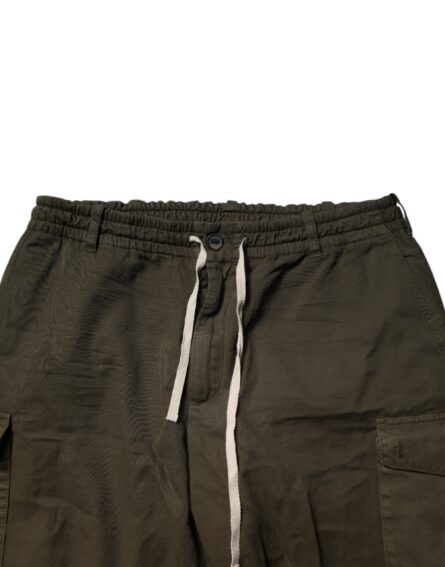 Brown Cotton Stretch Cargo Pants - Image 5