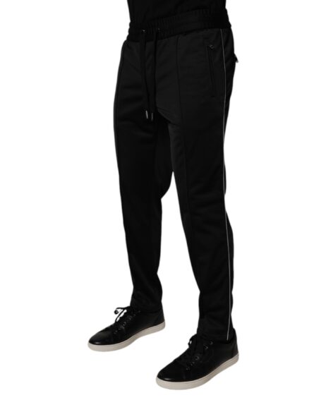 Black Polyester Men Jogger Sweatpants Pants - Image 3
