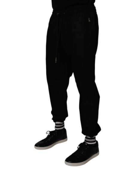 Black Cotton Men Jogger Sweatpants Pants - Image 3