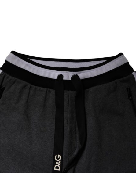 Black Gray Cotton Layered Men Sweatpants Pants - Image 5