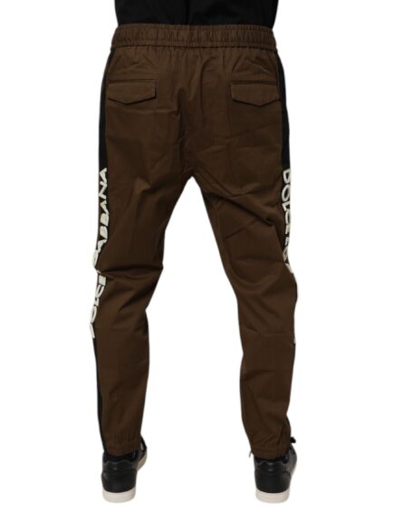 Brown Cotton Stretch Jogger Sweatpants Pants - Image 4
