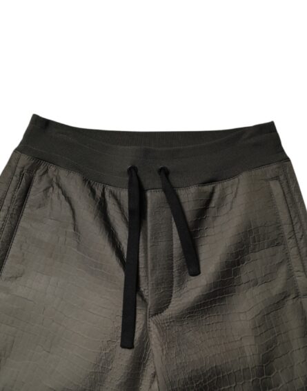 Brown Lambskin Leather Men Sweatpants Pants - Image 5