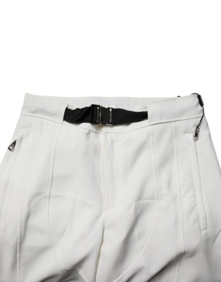 White Mid Waist Wide Leg Pants - Image 5