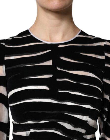 Black White Zebra A-line Sheath Mini Dress - Image 6