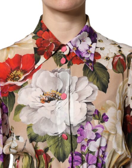Multicolor Floral Wide Leg Jumpsuit Dress - Image 6
