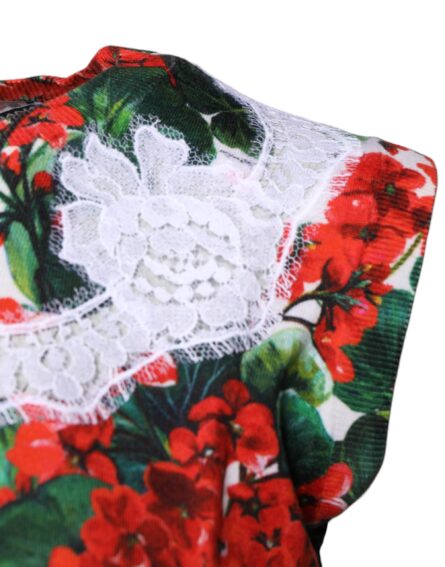 Multicolor Floral Lace Sleeveless Tank Top - Image 3