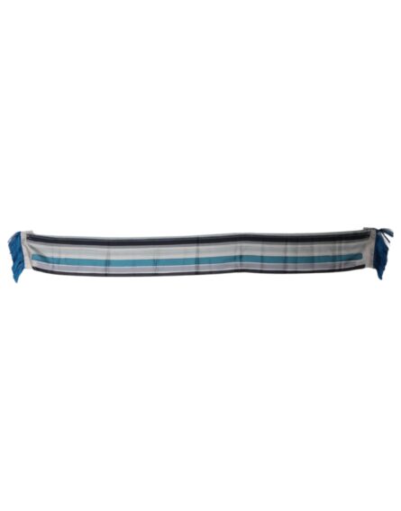 Multicolor Stripes Silk Fringes Neck Foulard Scarf - Image 5