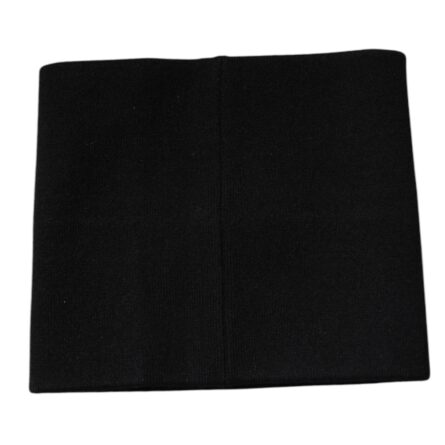 Black Cashmere Knitted Square Handkerchief Scarf - Image 5