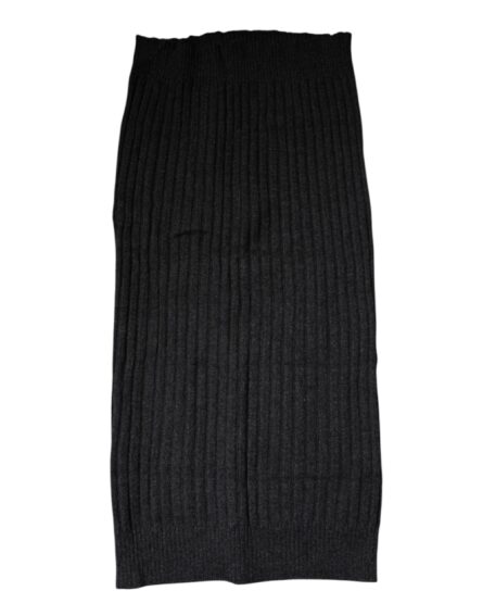 Black Cashmere Knitted Neck Warmer Foulard Scarf - Image 2