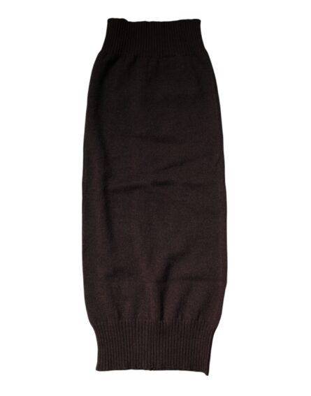 Brown Cashmere Knitted Neck Warmer Foulard Scarf - Image 2