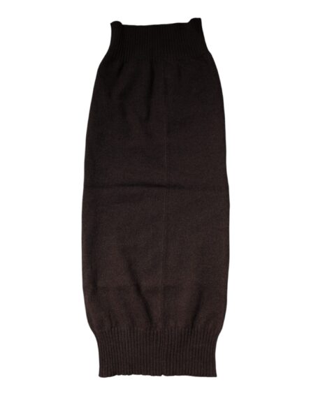 Brown Cashmere Knitted Neck Warmer Foulard Scarf - Image 4
