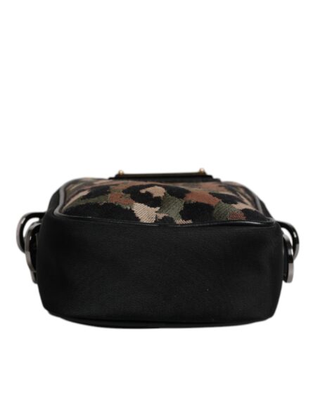 Multicolor Leopard Jacquard Logo Plaque Neck Strap Bag - Image 5